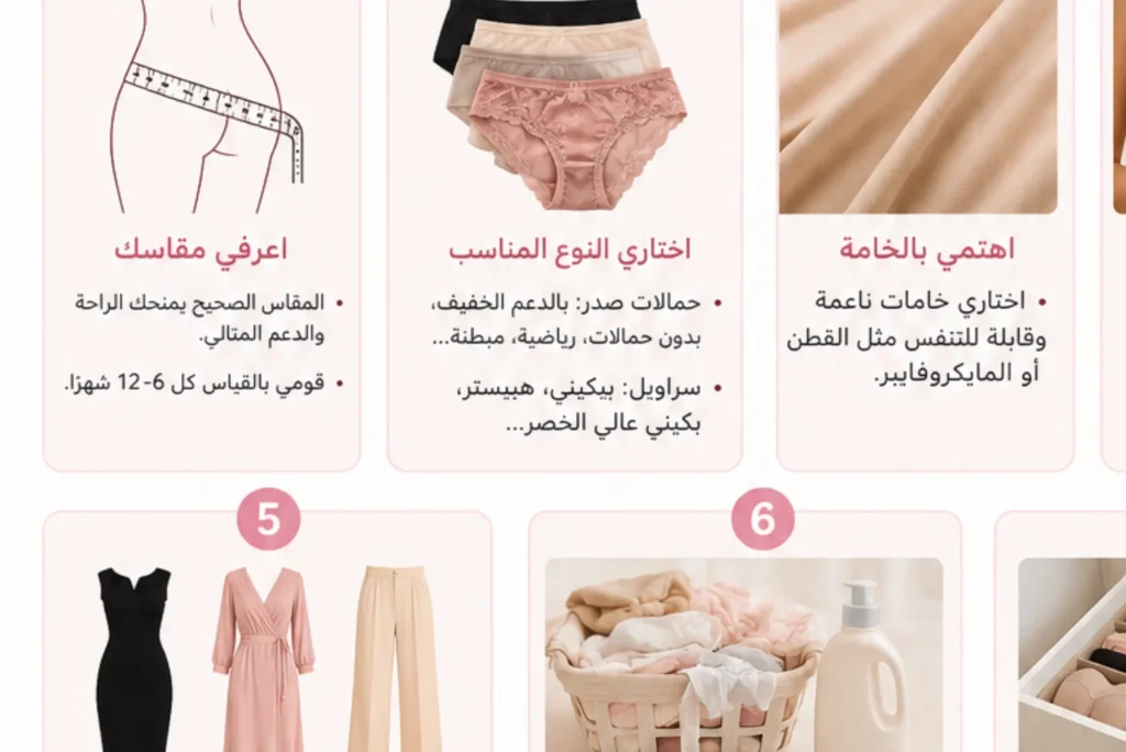الملابس الداخلية دليل خطوة بخطوةالجمال والأزياء