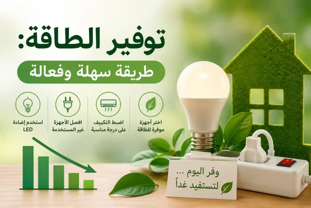 توفير الطاقة: طريقة سهلة وفعالة توفير الطاقة: طريقة سهلة وفعالة